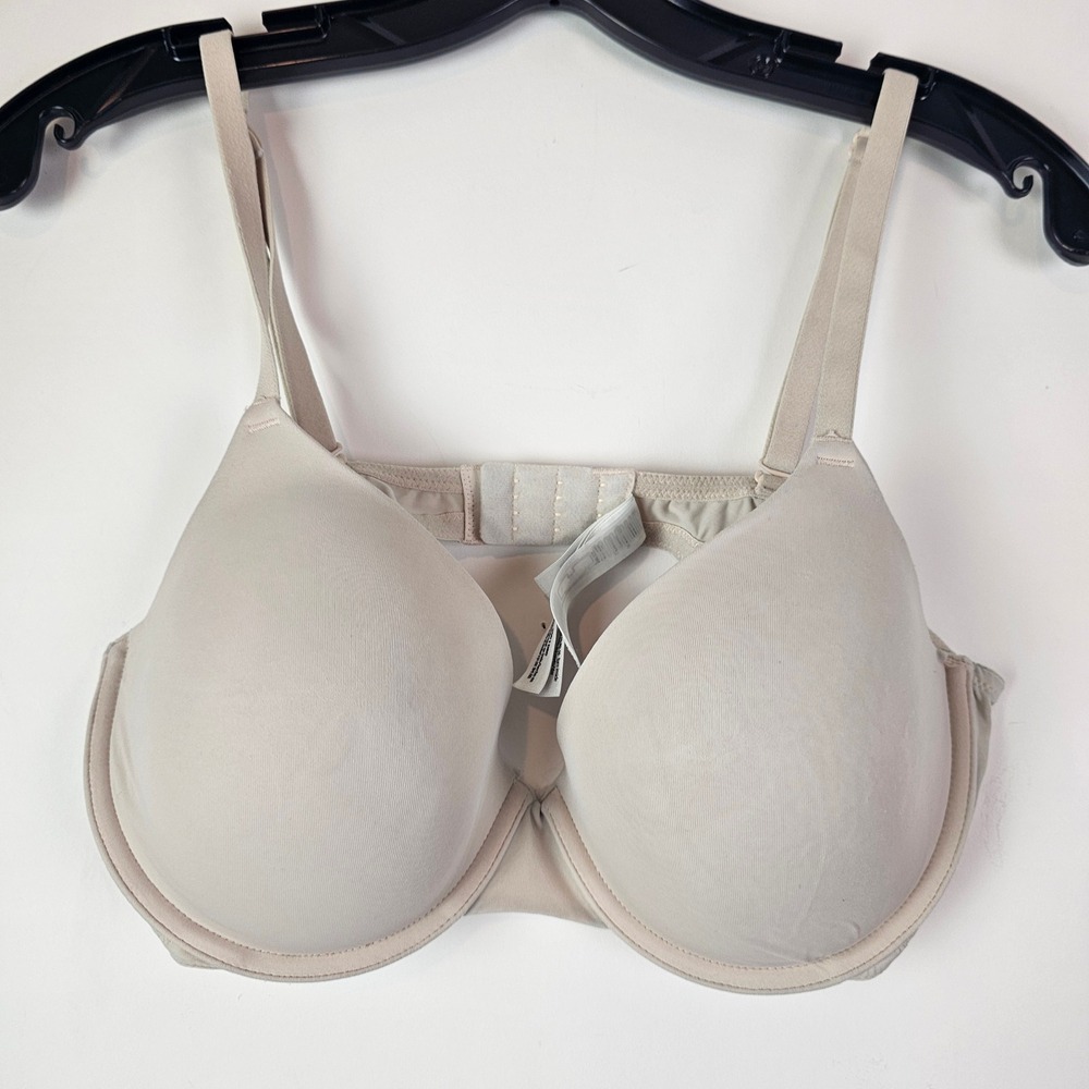 Victorias Secret PINK Wear Everywhere T-Shirt Bra Beige Nude 36D Underwire